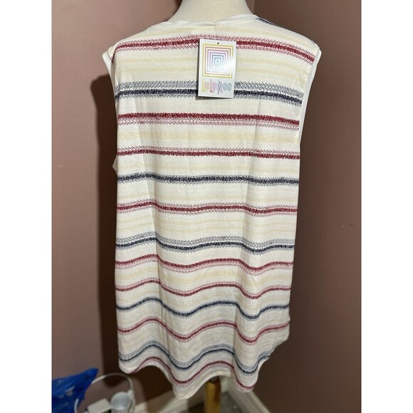 LuLaRoe Cocoa Sleeveless Top Womens 2XL Americana Collection New - Picture 3 of 10